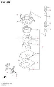 DF80A From 08002F-110001 (E01 E40)  2011 drawing WATER PUMP