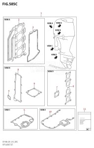 DF140A From 14003F-310001 (E01 E40)  2013 drawing OPT:GASKET SET (DF140AZ:E01)