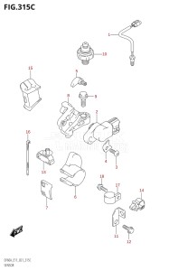 05003F-340001 (2023) 50hp E01-Gen. Export 1 (DF50AT  DF50ATH) DF50A drawing SENSOR (SEE NOTE)