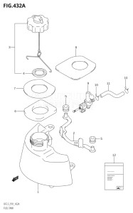 00251F-880001 (2008) 2.5hp P01-Gen. Export 1 (DF2.5K8) DF2.5 drawing FUEL TANK