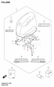 DF200A From 20003F-710001 (E03)  2017 drawing ENGINE COVER (DF200AZ:E03)