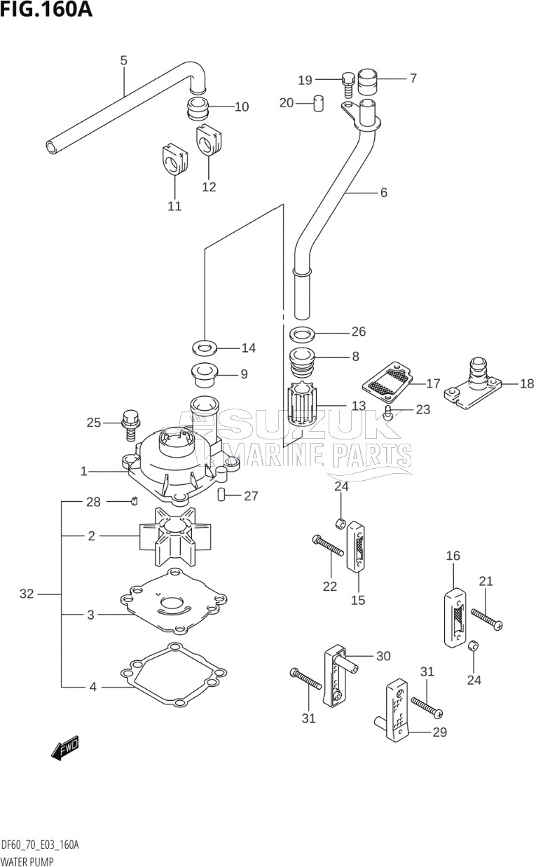 WATER PUMP (W,X,Y,K1,K2,K3,K4,K5,K6,K7)