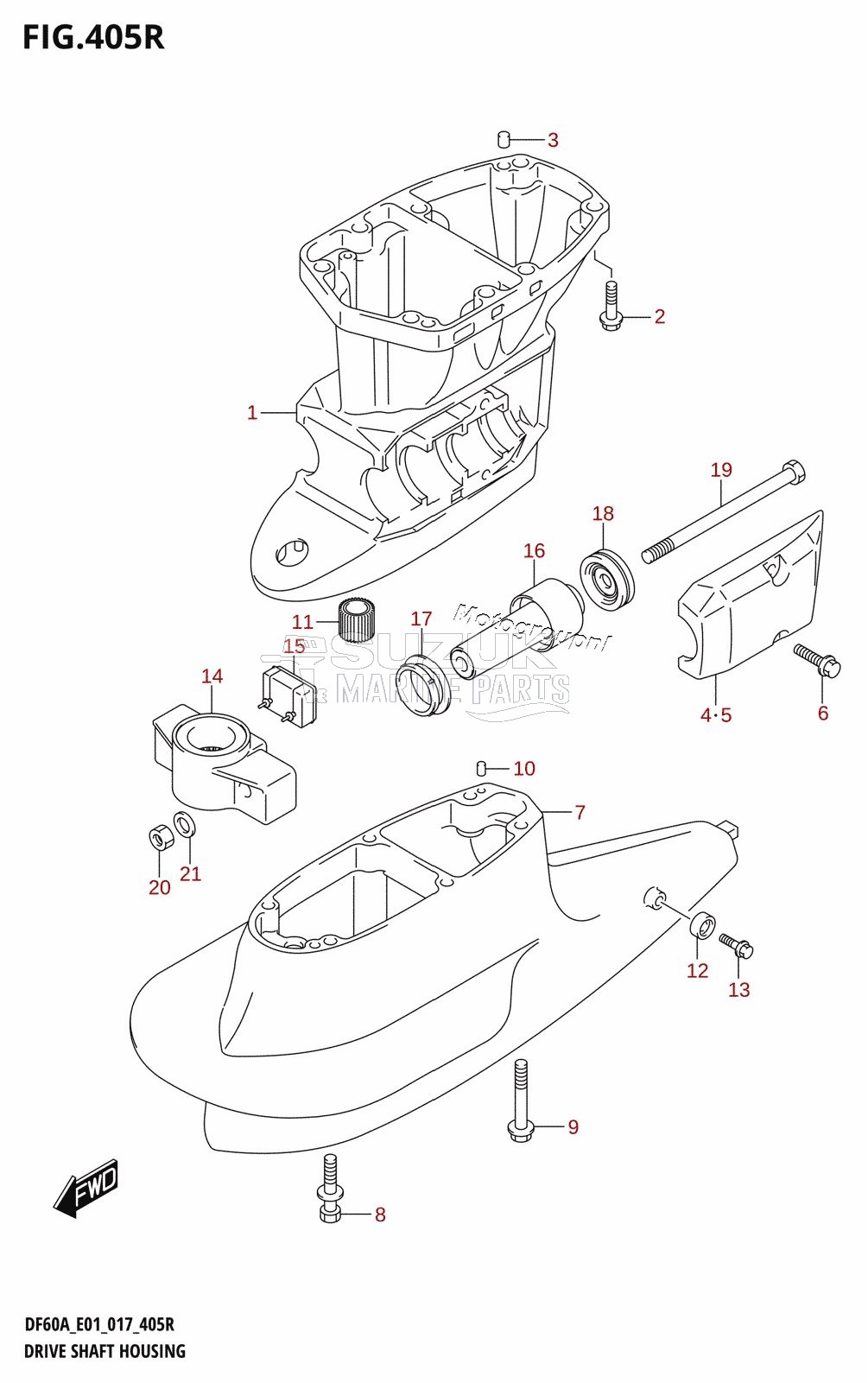 DRIVE SHAFT HOUSING (DF60AVT:E01)