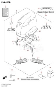 DF200AP From 20003P-510001 (E01 E40)  2015 drawing ENGINE COVER (DF200AP:E01)