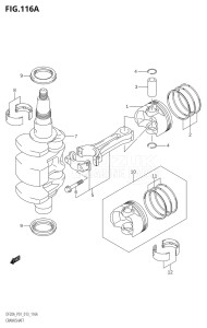 00995F-310001 (2013) 9.9hp P01-Gen. Export 1 (DF9.9BP  DF9.9BR) DF9.9B drawing CRANKSHAFT