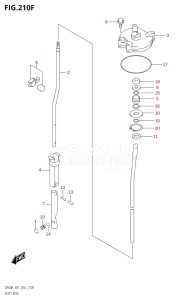 05003F-610001 (2016) 50hp E01-Gen. Export 1 (DF50A  DF50ATH) DF50A drawing SHIFT ROD (DF60AVTH:E40)