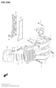 DF50A From 05003F-210001 (E03)  2012 drawing INTAKE MANIFOLD /​ SILENCER /​ EXHAUST COVER (DF60A,DF60AVT)