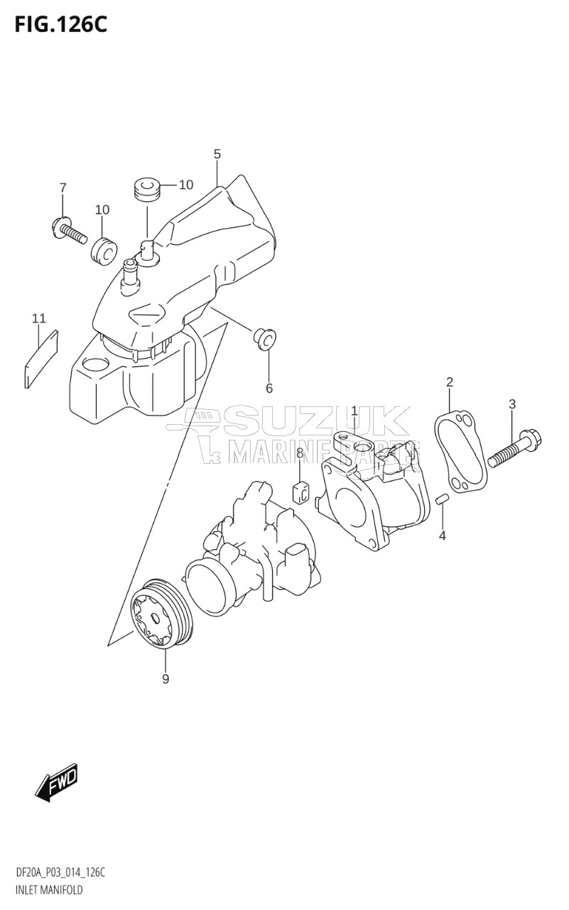 INLET MANIFOLD (DF9.9BT:P03)