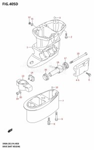 DF60A From 06002F-410001 (E03)  2014 drawing DRIVE SHAFT HOUSING (DF50AVT)