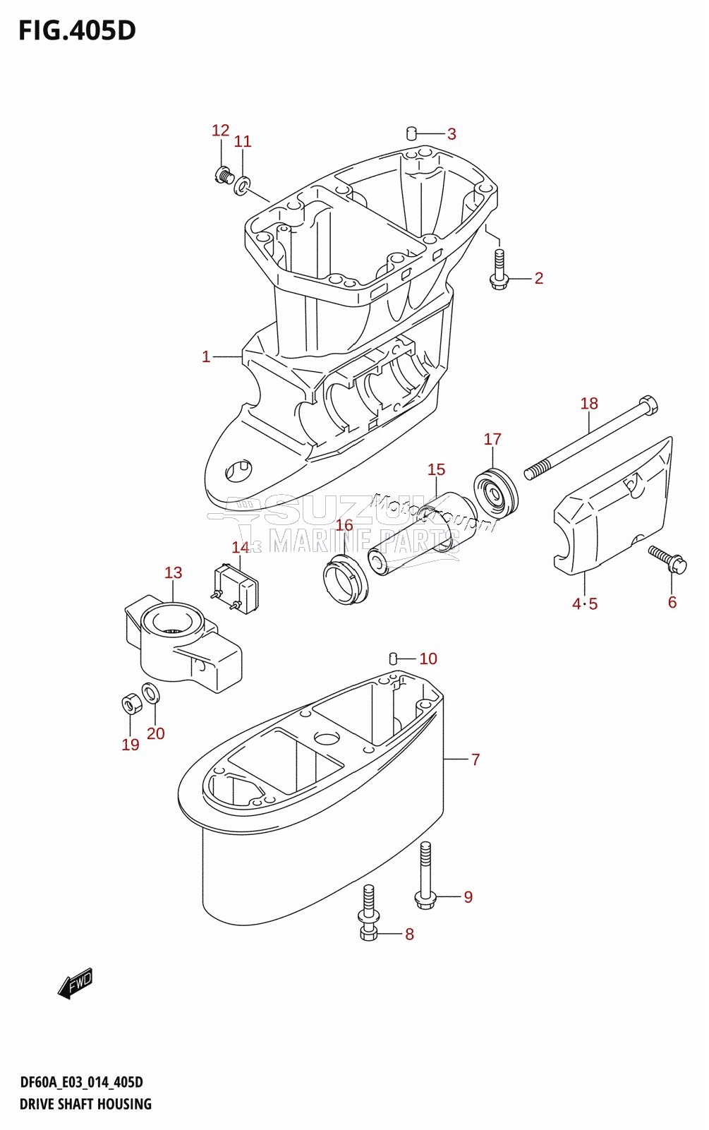 DRIVE SHAFT HOUSING (DF50AVT)