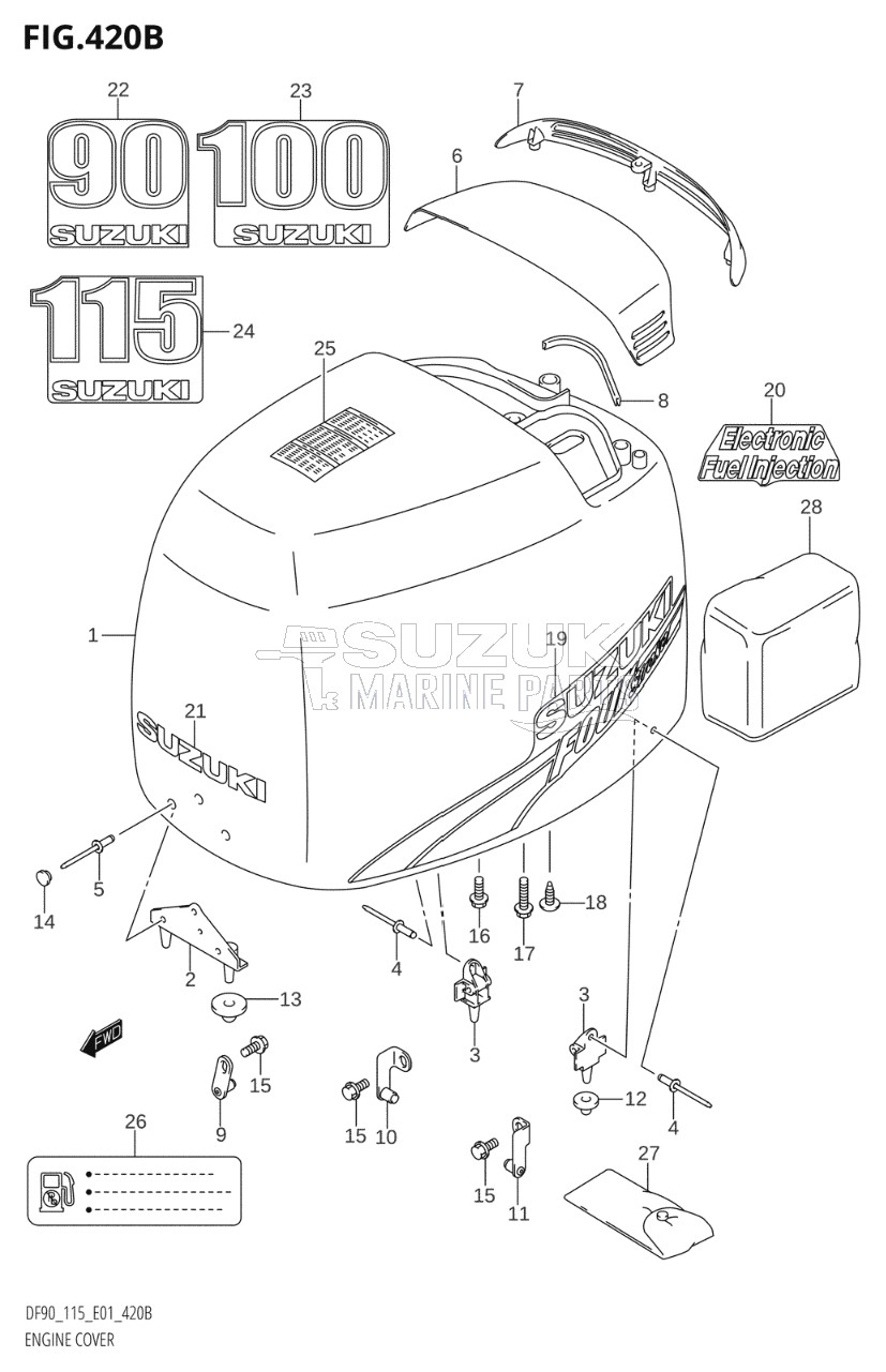 ENGINE COVER (K3,K4,K5,K6,K7,K8,K9)