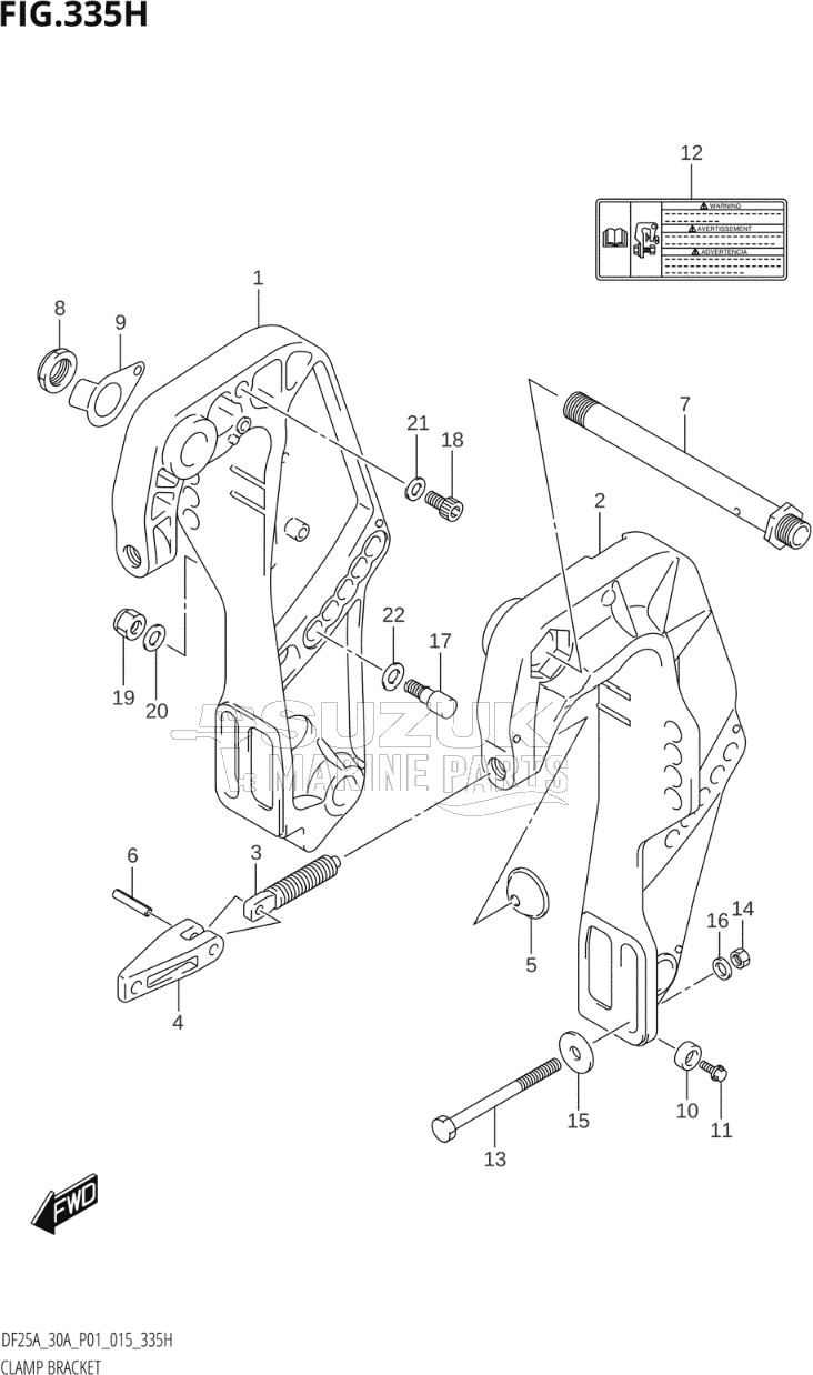 CLAMP BRACKET (DF30ATH:P01)