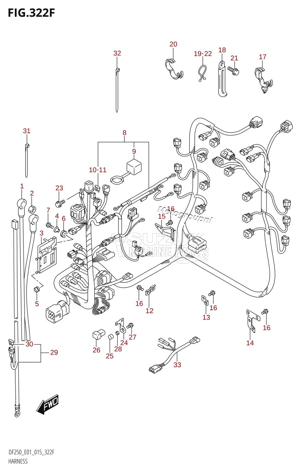 HARNESS (DF225T:E40)