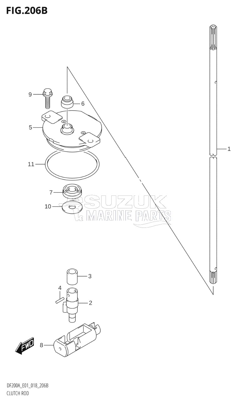 CLUTCH ROD (DF200AZ)