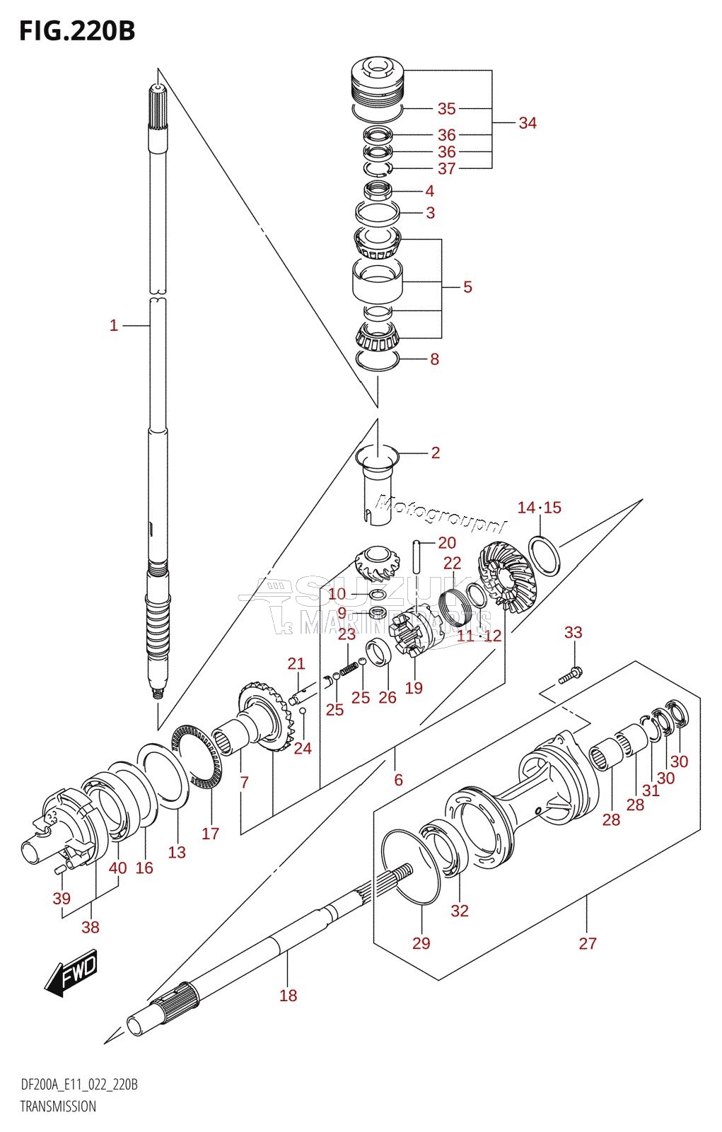 TRANSMISSION ((DF200AT,DF175AT,DF150AT):022)