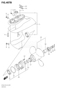 02002F-240001 (2022) 20hp E03 P03-USA (DF20A  DF20A  DF20A    DF20AT  DF20AT    DF20ATH  DF20ATH) DF20A drawing GEAR CASE (SEE NOTE)