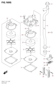 06003F-140001 (2021) 60hp E11-Gen. Export 2 (DF60AVT  DF60AVT_   DF60AVT   DF60AVTH  DF60AVTH_   DF60AVTH) DF60A drawing WATER PUMP ((DF60AVT,DF60AVTH):E40)