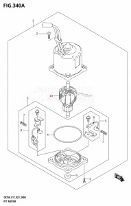 DF250 From 25003F-140001 (E11 E40)  2021 drawing PTT MOTOR (L-TRANSOM)