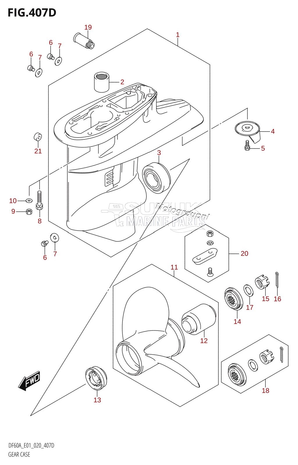 GEAR CASE (DF60A:E40)