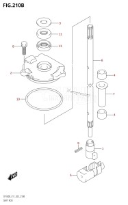 DF140BT From 14005F-340001 (E11 E40)  2023 drawing SHIFT ROD (DF140BZ,DF115BZ)