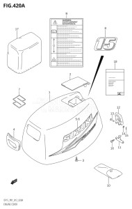 01503F-210001 (2012) 15hp P01-Gen. Export 1 (DF15  DF15R) DF15 drawing ENGINE COVER