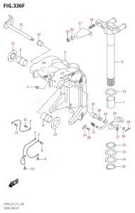 08002F-510001 (2005) 80hp E40 E01- (DF80A) DF80A drawing SWIVEL BRACKET (DF80A:E40)