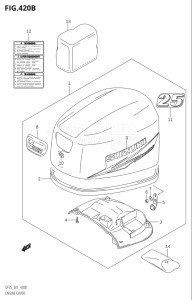 02001F-780001 (2007) 20hp E01-Gen. Export 1 (DF20RK7  DF20RK8) DF20 drawing ENGINE COVER (K10,011)