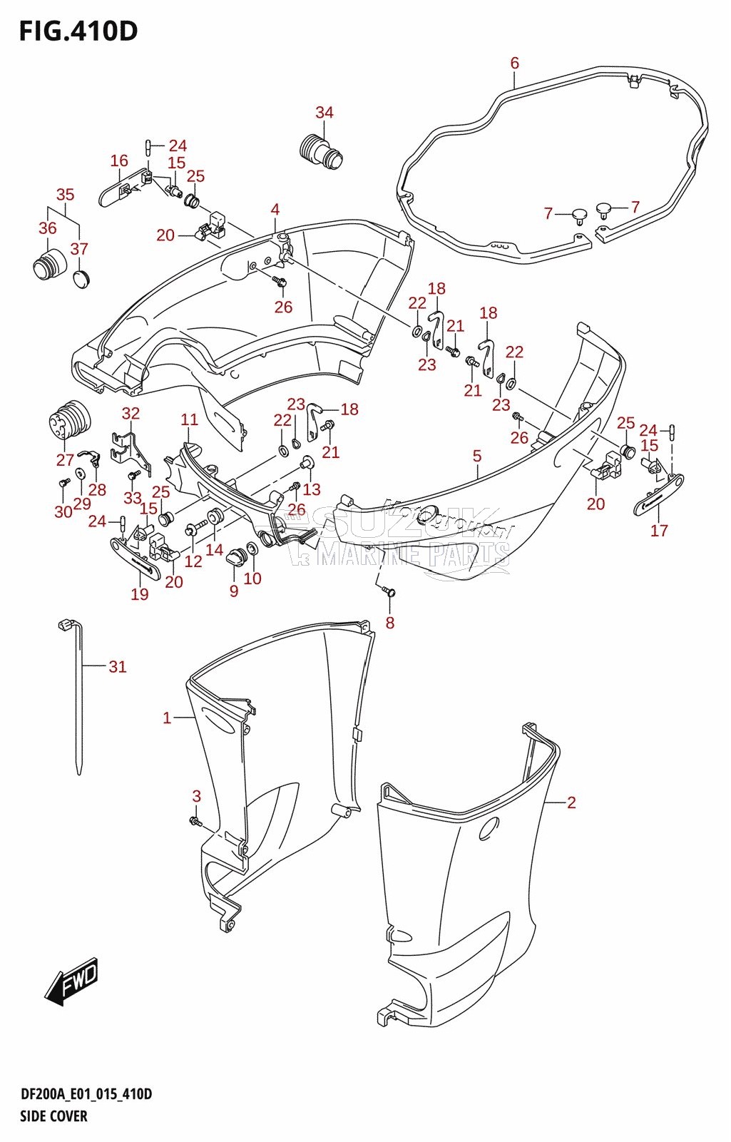 SIDE COVER (DF200AZ:E40)