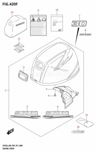 DF30A From 03003F-710001 (P01 P40)  2017 drawing ENGINE COVER (DF30AR:P01)