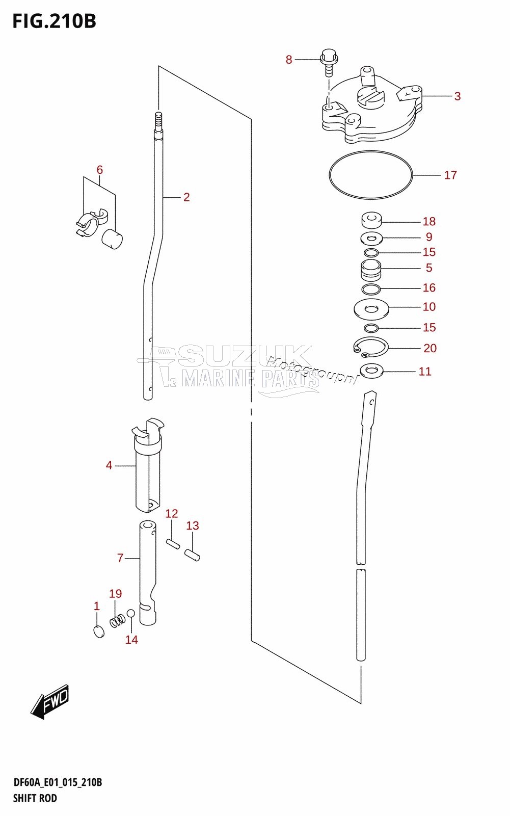 SHIFT ROD (DF50AVTH:E01)