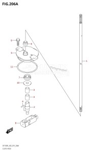 DF150 From 15002Z-910001 (E40)  2019 drawing CLUTCH ROD