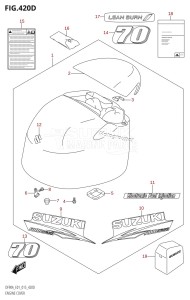 DF90A From 09003F-510001 (E03)  2015 drawing ENGINE COVER (DF70ATH:E40)