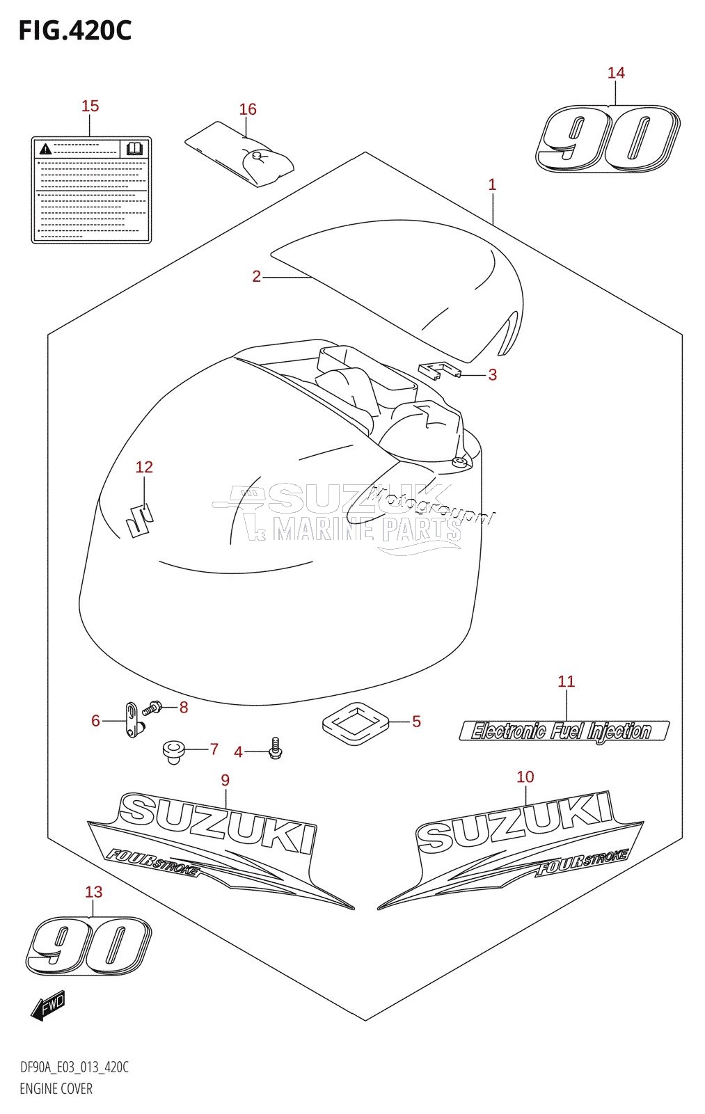 ENGINE COVER (DF90A:E03)