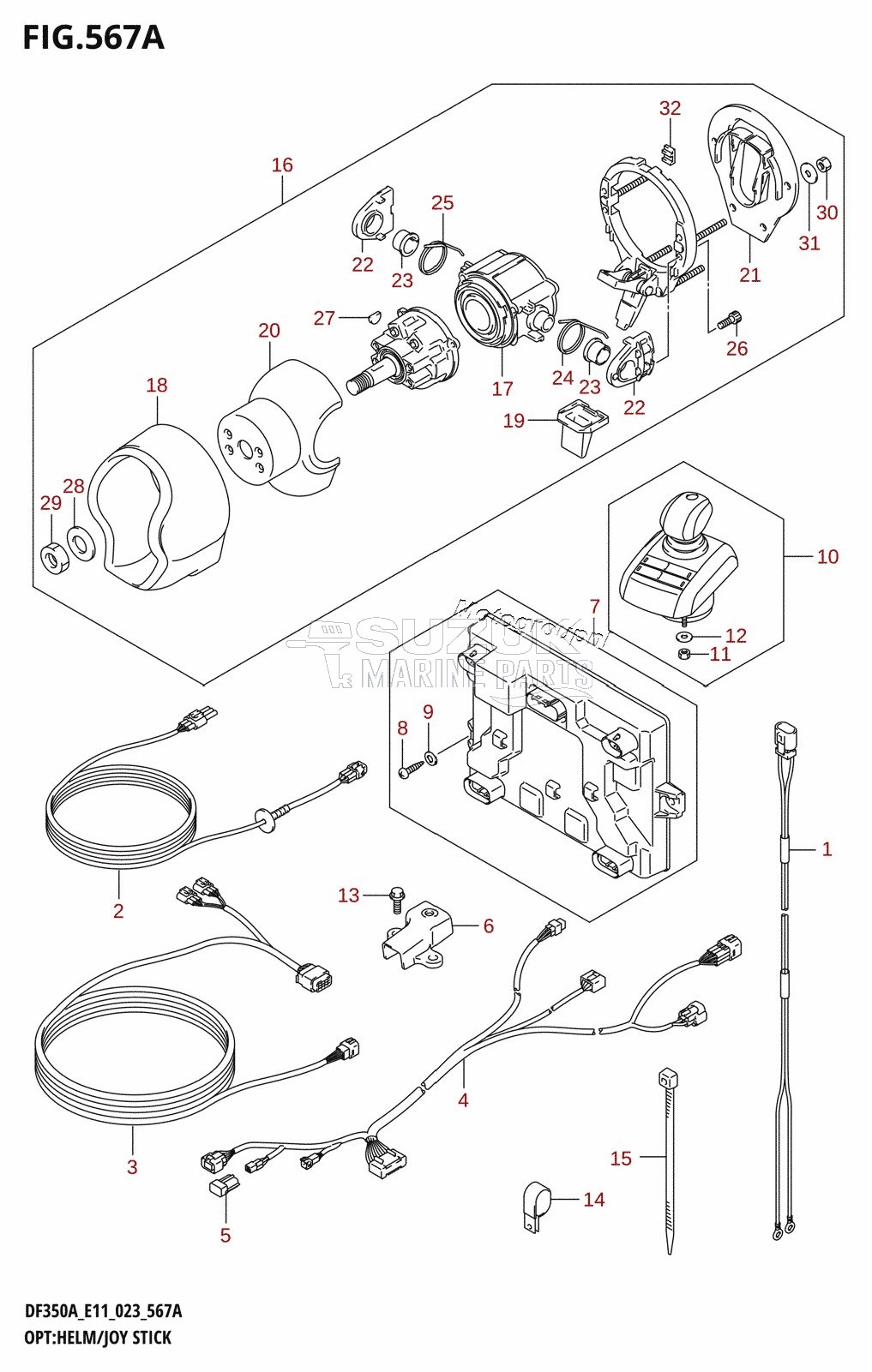 OPT:HELM /​ JOY STICK (DF350AMD,DF300BMD)