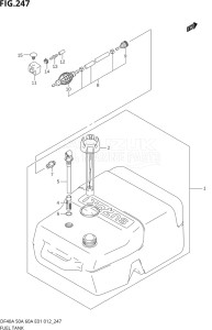 04004F-210001 (2012) 40hp E34-Italy (DF40AST) DF40A drawing FUEL TANK (PLASTIC)