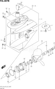 02504F-340001 (2023) 25hp P03-U.S.A (DF25A    DF25AT    DF25ATH    DT25K) DF25A drawing GEAR CASE (DF25AT,DF25ATH,DF30AT,DF30ATH)