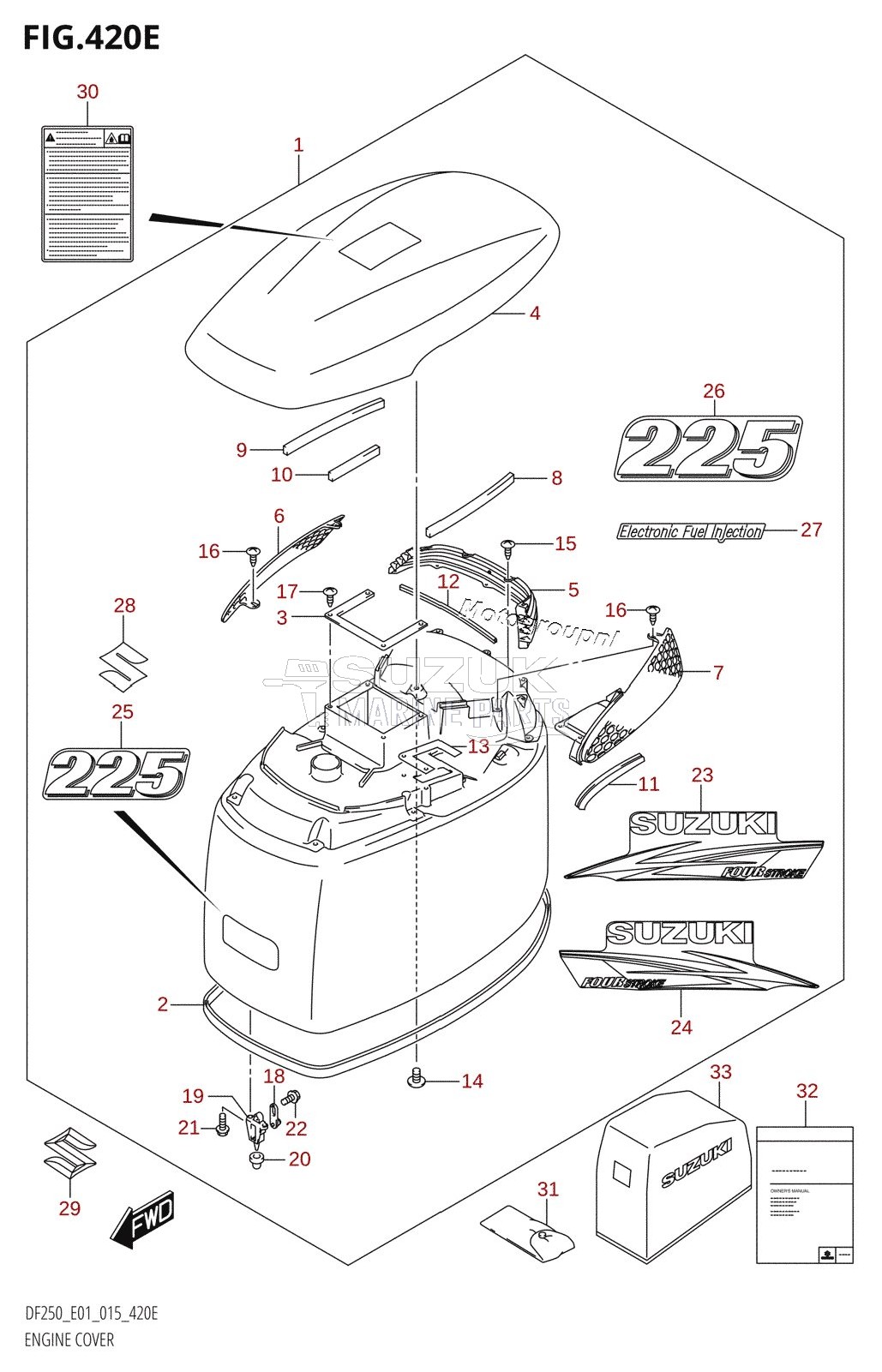 ENGINE COVER ((DF225T,DF225Z):E01)