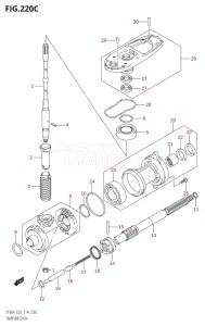 06002F-410001 (2014) 60hp E03-USA (DF60A) DF60A drawing TRANSMISSION (DF60A)