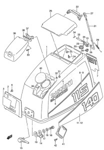 DT 140 drawing Engine Cover (1988)