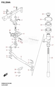 DF200AZ From 20003Z-810001 (E03)  2018 drawing CLUTCH SHAFT (DF200AT,DF200AST)