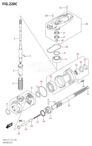 05004F-610001 (2016) 50hp E01-Gen. Export 1 (DF50AVT  DF50AVTH) DF50A drawing TRANSMISSION (DF40ATH:E01)