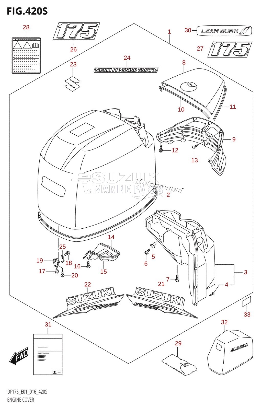 ENGINE COVER (DF175TG:E40,DF175ZG:E40)