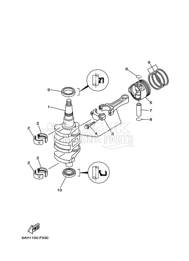 CRANKSHAFT--PISTON