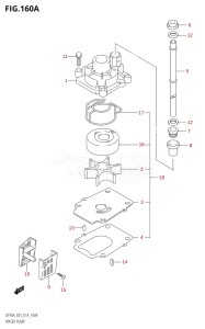 08002F-410001 (2014) 80hp E03-USA (DF80A) DF80A drawing WATER PUMP