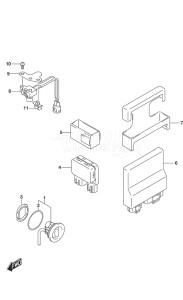 Outboard DF 115A drawing PTT Switch/Engine Control Unit