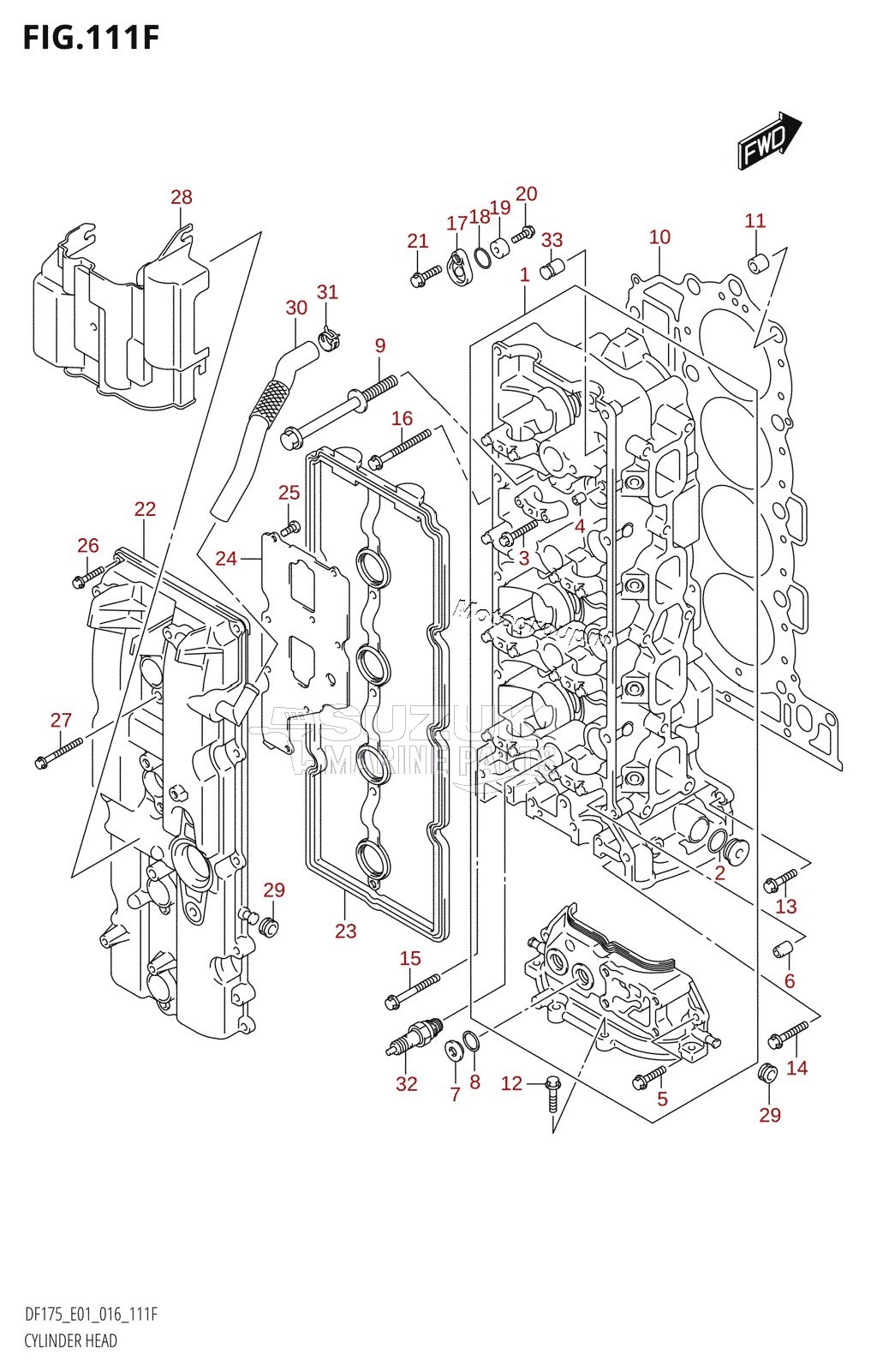 CYLINDER HEAD (DF150Z:E40)