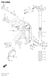 07003F-240001 (2022) 70hp E11 E40-Gen. Export 1-and 2 (DF70AT  DF70ATH  DF70ATH) DF70A drawing SWIVEL BRACKET (SEE NOTE)