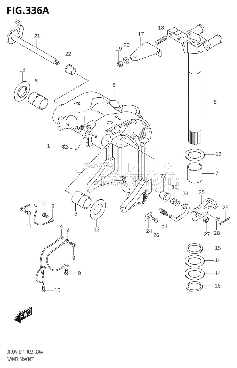 SWIVEL BRACKET (SEE NOTE)