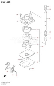 DF90A From 09003F-310001 (E01 E40)  2013 drawing WATER PUMP (DF70A:E40)