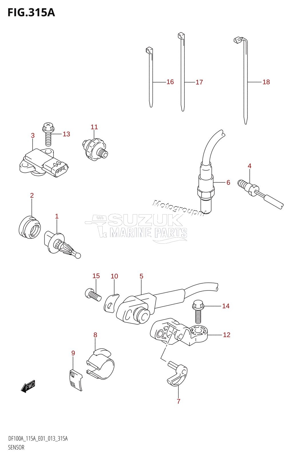 SENSOR (DF100AT:E01)